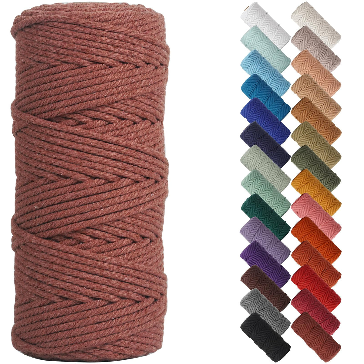 NOANTA Baby Blue Macrame Cord 3mm x 109yards, Cotton Rope Macrame Yarn Jansha Store