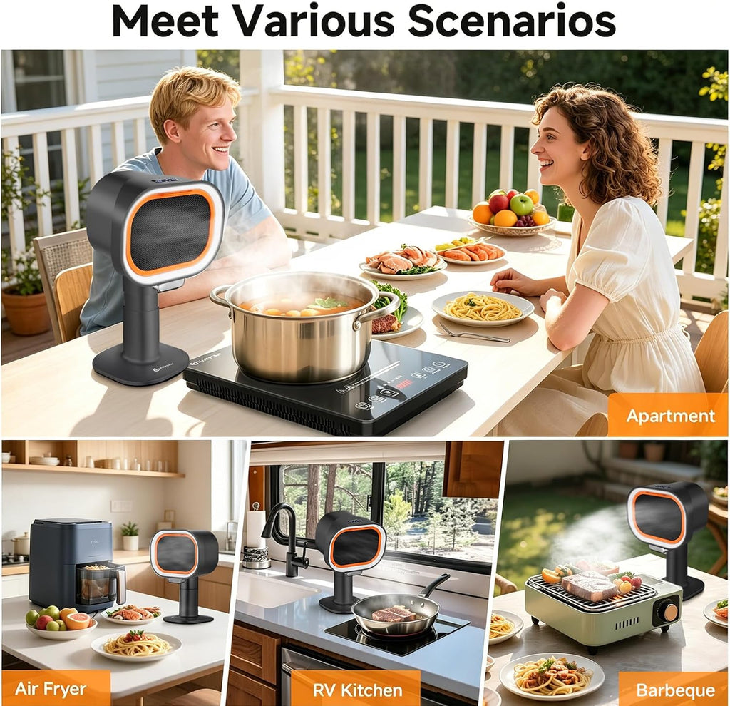 Portable Range Hood, 4-Speed Desktop Exhaust Fan with adjustable Height Jansha Store
