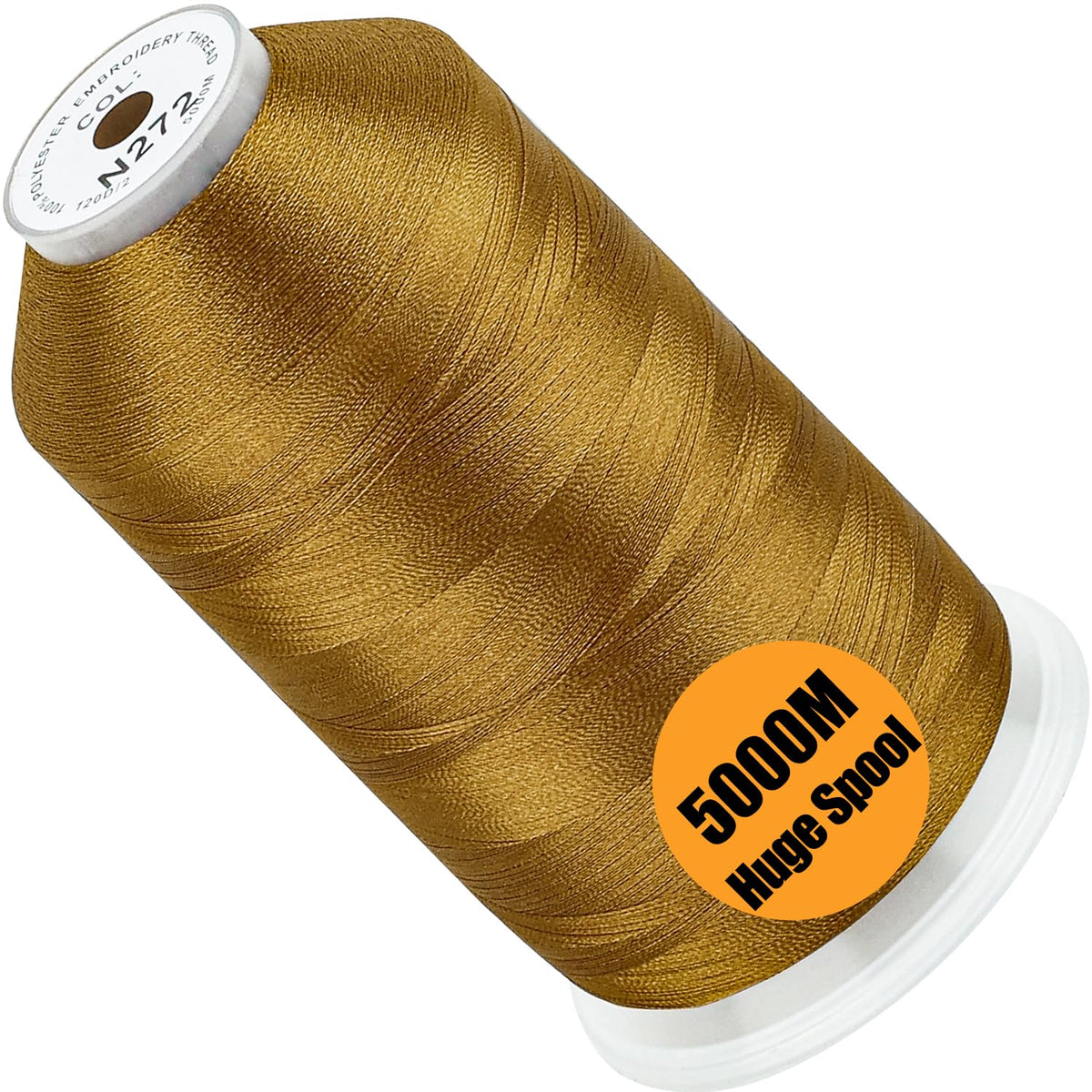 New brothread 5000M Huge Spool Embroidery Machine Thread - White Jansha Store