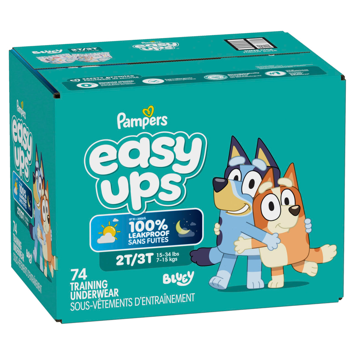 Easy Ups Girls & Boys Potty Training Pants, Size 7 (5T-6T), 84 Count, Bluey Absorbent Pull Up Training Underwear, Up to 100% Leakproof Day and Night, Hypoallergenic Jansha Store