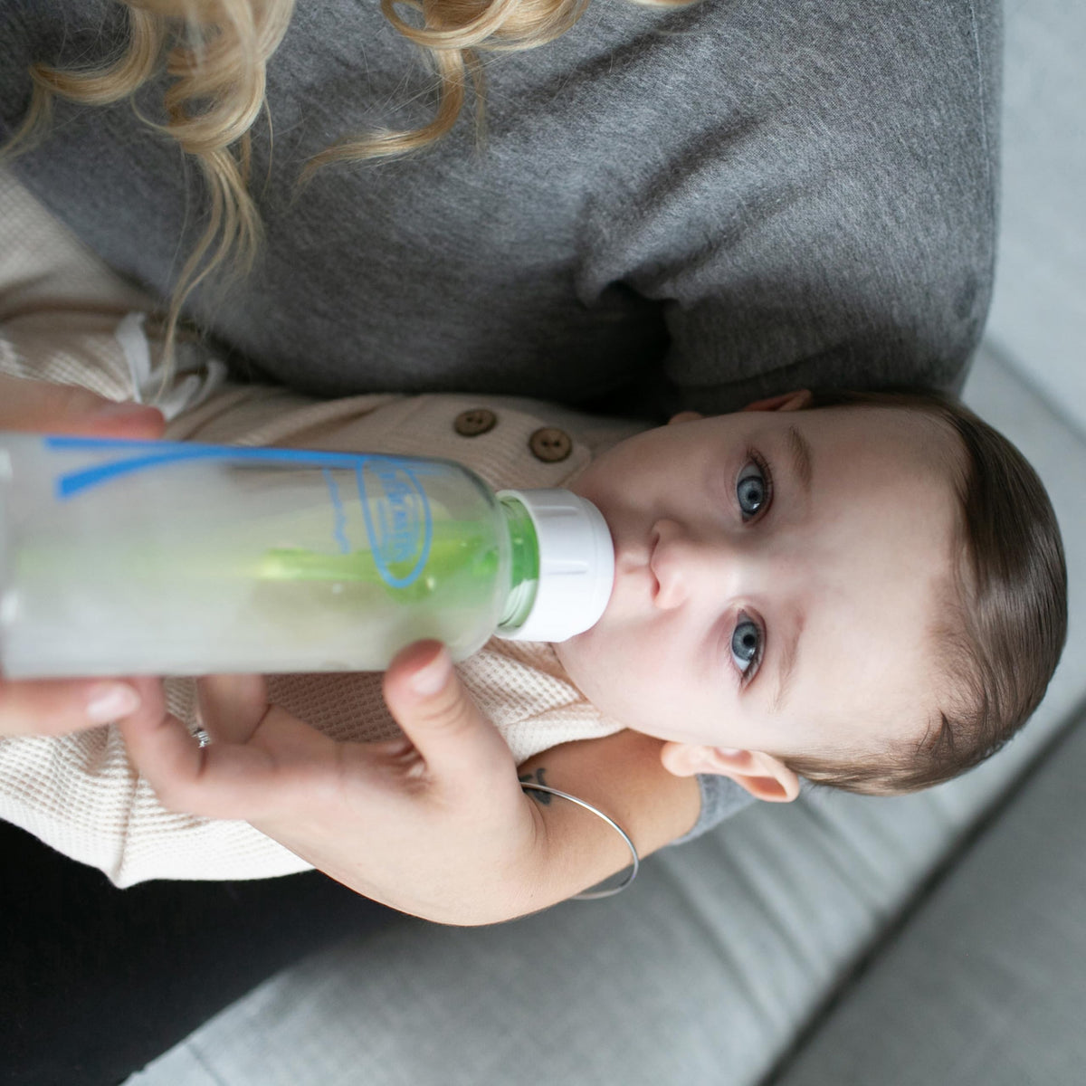 Dr. Brown's Anti-Colic Options+ Narrow Glass Baby Bottle, 8 oz/250 mL, with Level 1 Slow Flow Nipple, BPA-Free, 0m+, 1 Pack Jansha Store