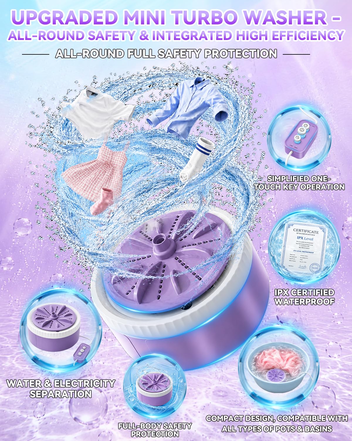 USB Portable Washing Machine | For Clothes & Dishes, Travel, Dorms, RVs Jansha Store