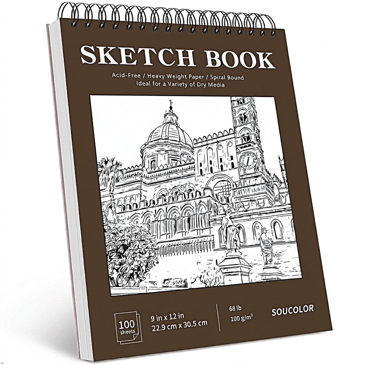Soucolor Sketch Book 9" x 12", 100 Sheets Kids Art Sketchbook Drawing Pad Jansha Store