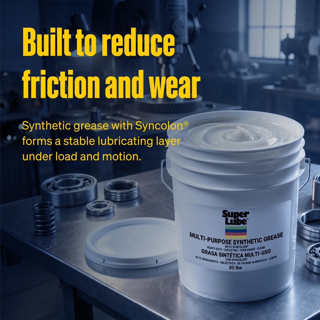Super Lube Multi-Purpose Synthetic Grease w/ Syncolon - High Temperature, Water & Corrosion Resistant Grease - Workshop & Industrial Use - Food Grade - Translucent White - Tube - 3 oz (21030) Jansha Store