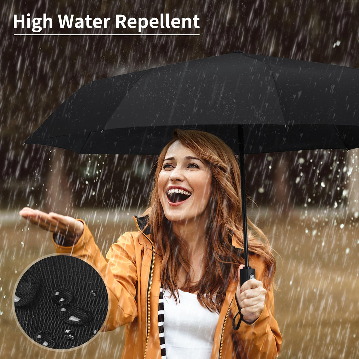Seniny Windproof Travel Umbrella, Automatic Umbrellas for Rain, Portable & Compact Umbrellas for Backpack, Strong UV for Protection, Folding Small Sun Umbrella for Car, Walking Jansha Store
