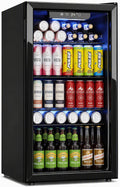 Icyglee 126 Can Mini Fridge, 3.2 Cu.Ft Beverage Refrigerator, Drink Cooler Jansha Store