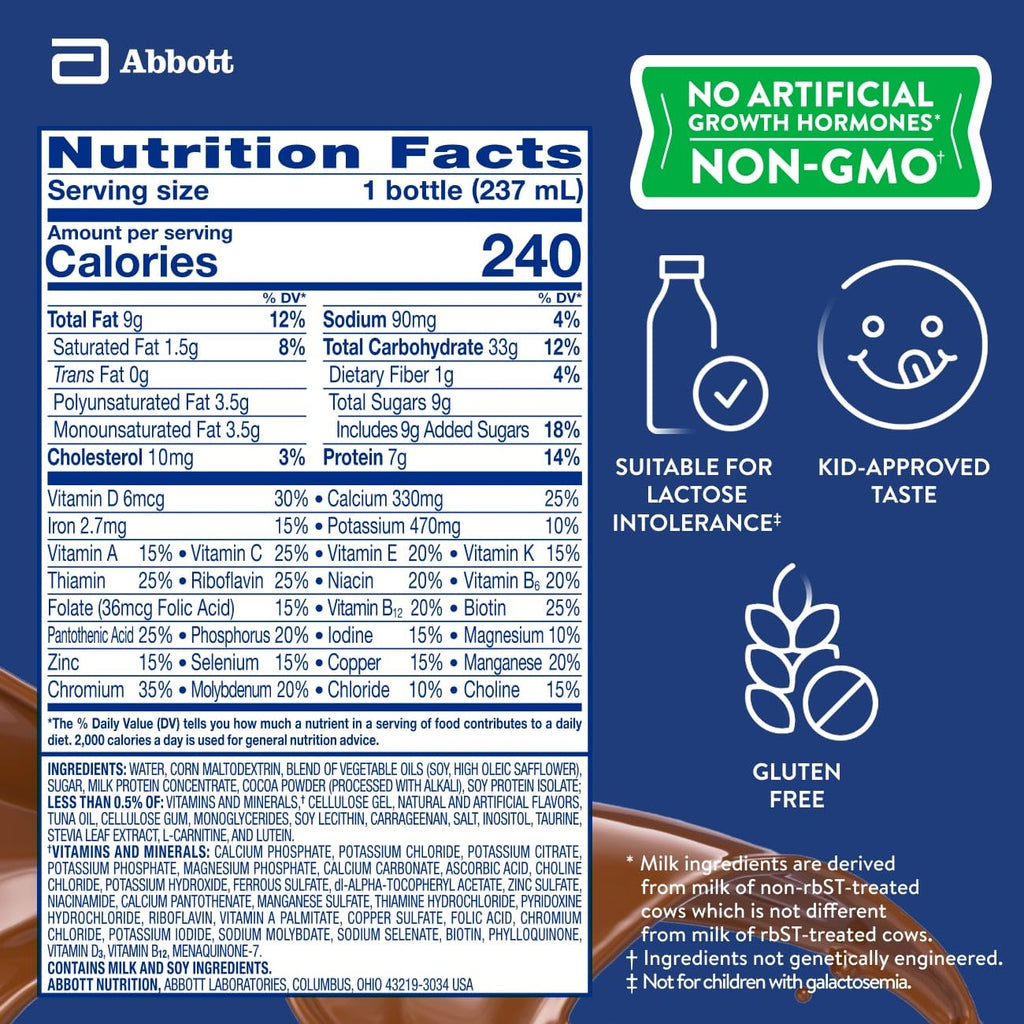 PediaSure Grow & Gain Kids Nutrition Shake, 7g Protein, Strawberry, 24 Pack Jansha Store