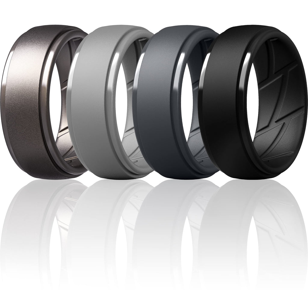 ThunderFit Men's Silicone Rings, Breathable Rubber Bands, 10mm Wide Jansha Store