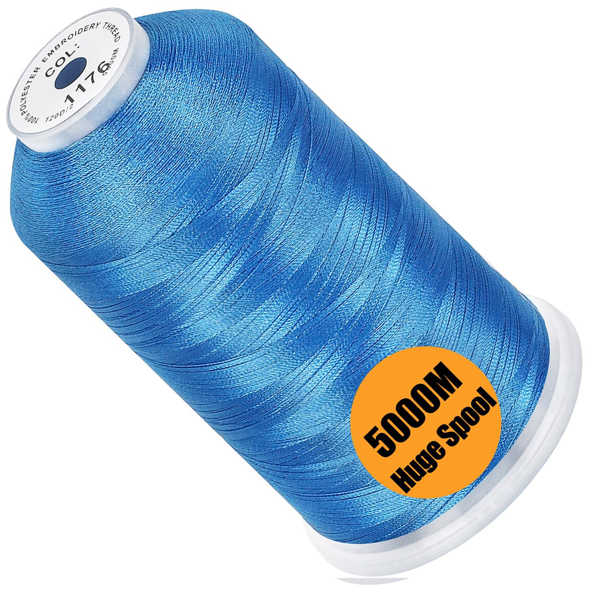 New brothread 5000M Huge Spool Embroidery Machine Thread - White Jansha Store