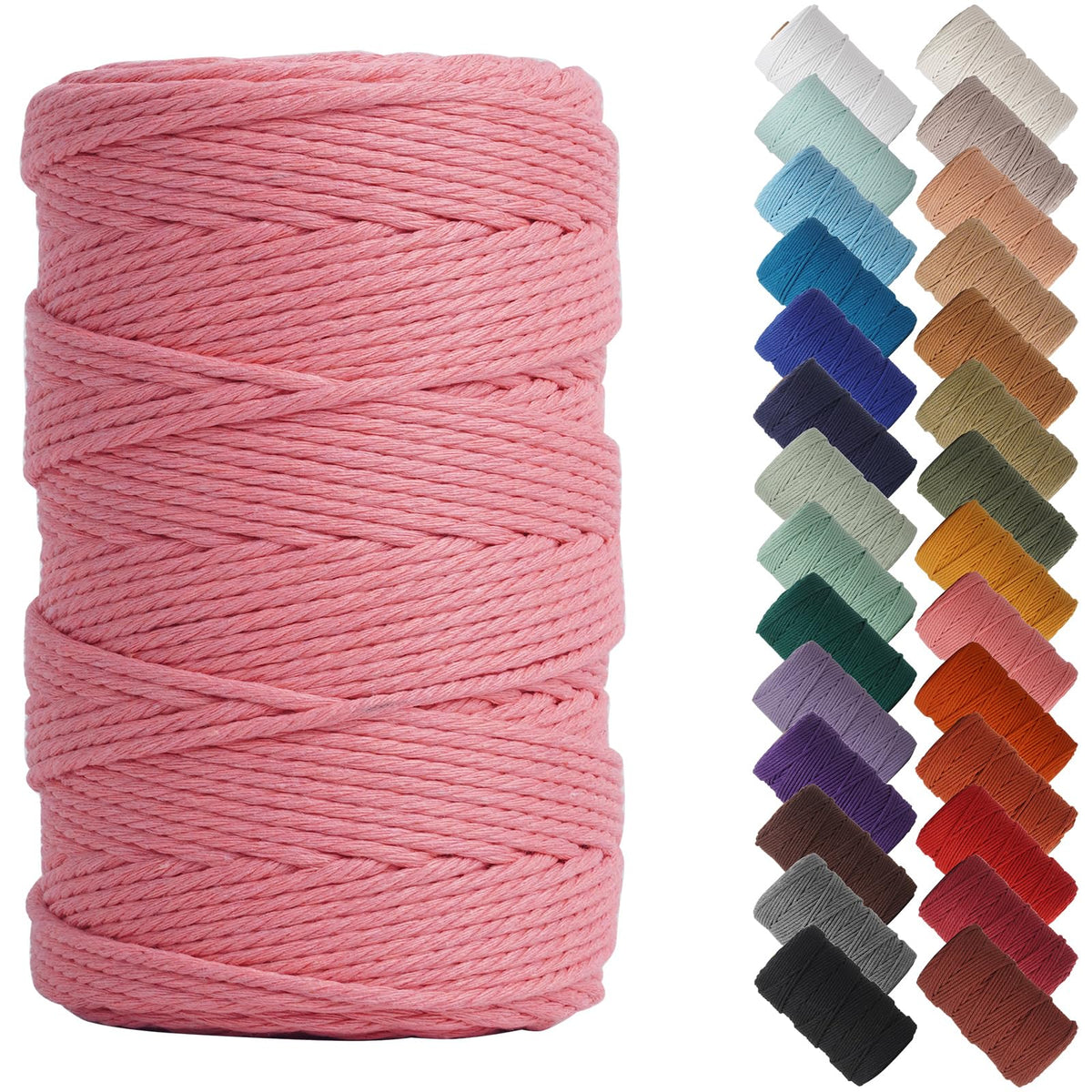 NOANTA Baby Blue Macrame Cord 3mm x 109yards, Cotton Rope Macrame Yarn Jansha Store