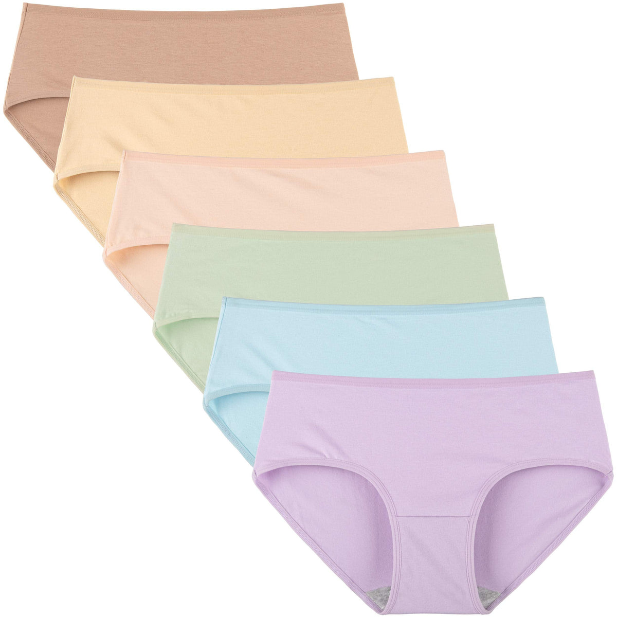 INNERSY Womens Underwear Cotton Hipster Panties Regular & Plus Size 6-Pack Jansha Store