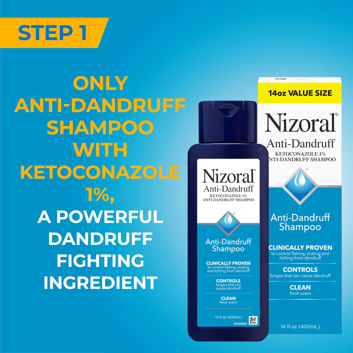Nizoral Anti-Dandruff Shampoo with 1% Ketoconazole, Fresh Scent, 7 Fl Oz Jansha Store