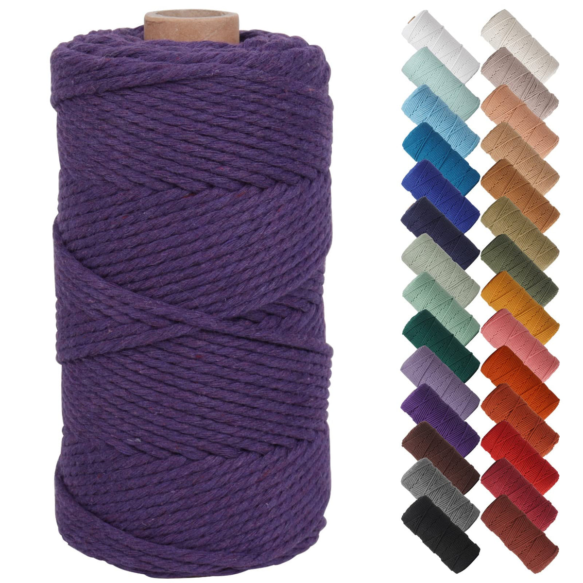 NOANTA Baby Blue Macrame Cord 3mm x 109yards, Cotton Rope Macrame Yarn Jansha Store