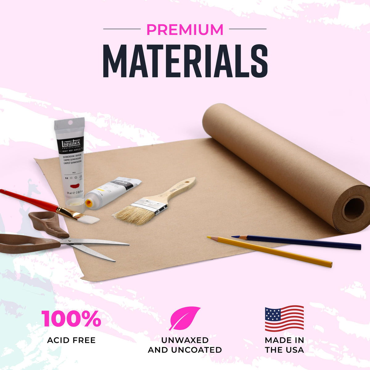 Large Brown Kraft Paper Roll - 36" x 1200" (100 ft) - Made in USA - Ideal for Gift Wrapping, Packing, Moving, Postal, Shipping, Parcel, Wall Art, Crafts, Bulletin Boards, Floor Cover or Table Runner Jansha Store
