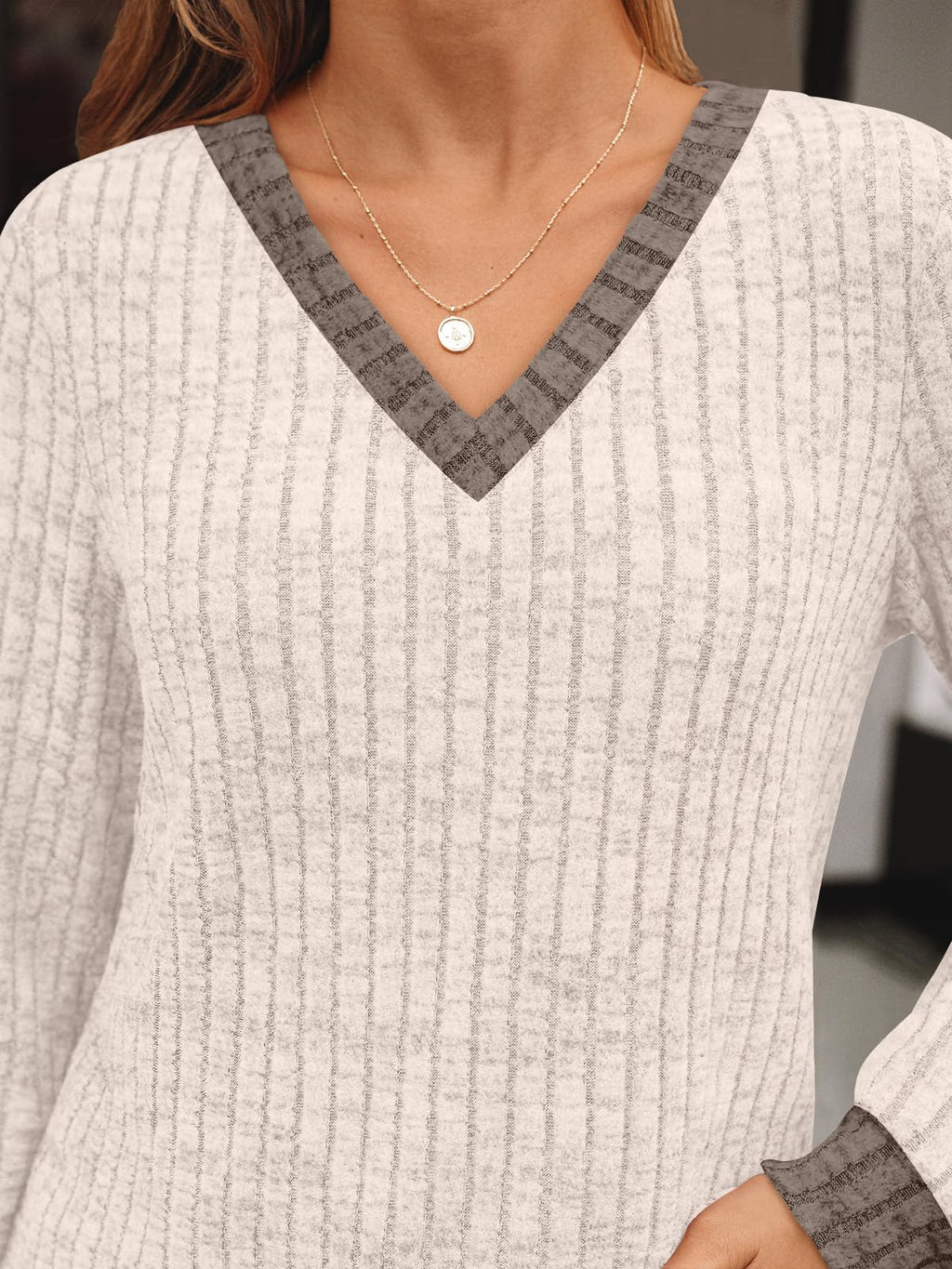 AUTOMET Womens V Neck Long Sleeve Shirts Fall Tops 2026 Lightweight Sweater Jansha Store
