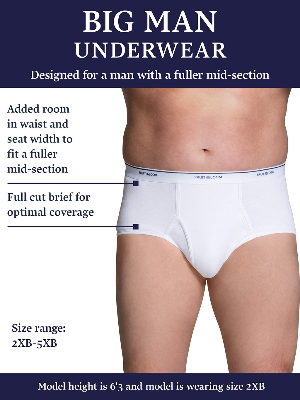 Fruit of the Loom Men's Underwear Briefs, Tag Free & Moisture Wicking Jansha Store