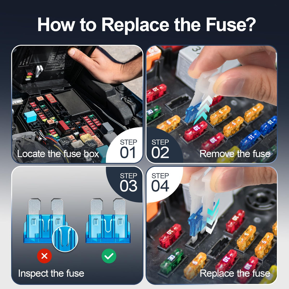 JOREST 300Pcs Car Fuse Assortment Kit, 160 Mini Blade Fuses Automotive + 90 Standard Auto Fuses + 50 Micro + Puller – Replacement for RV Camper Boat Truck (2Amp 3A 5A 7.5A 10A 15A 20A 25A 30A 35A 40A) Jansha Store