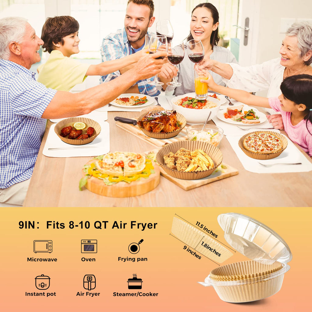 Air Fryer Liners Disposable, 100Pcs Parchment Paper 6.5" Square for 3-5QT Jansha Store
