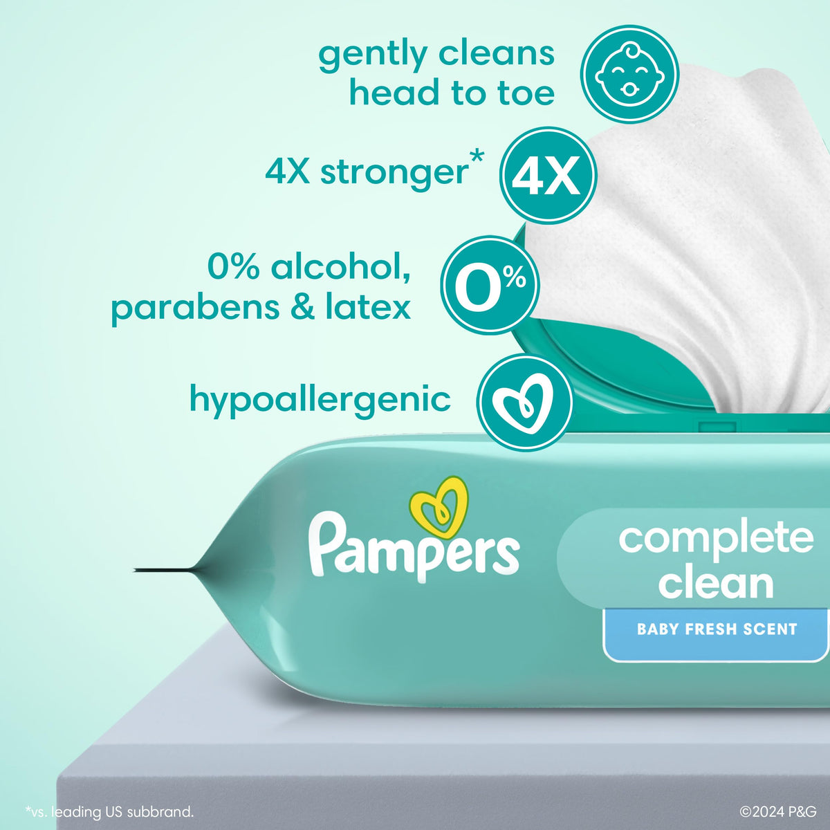 Pampers Complete Clean Baby Wipes - Fresh Scent 1X 72 Count Jansha Store