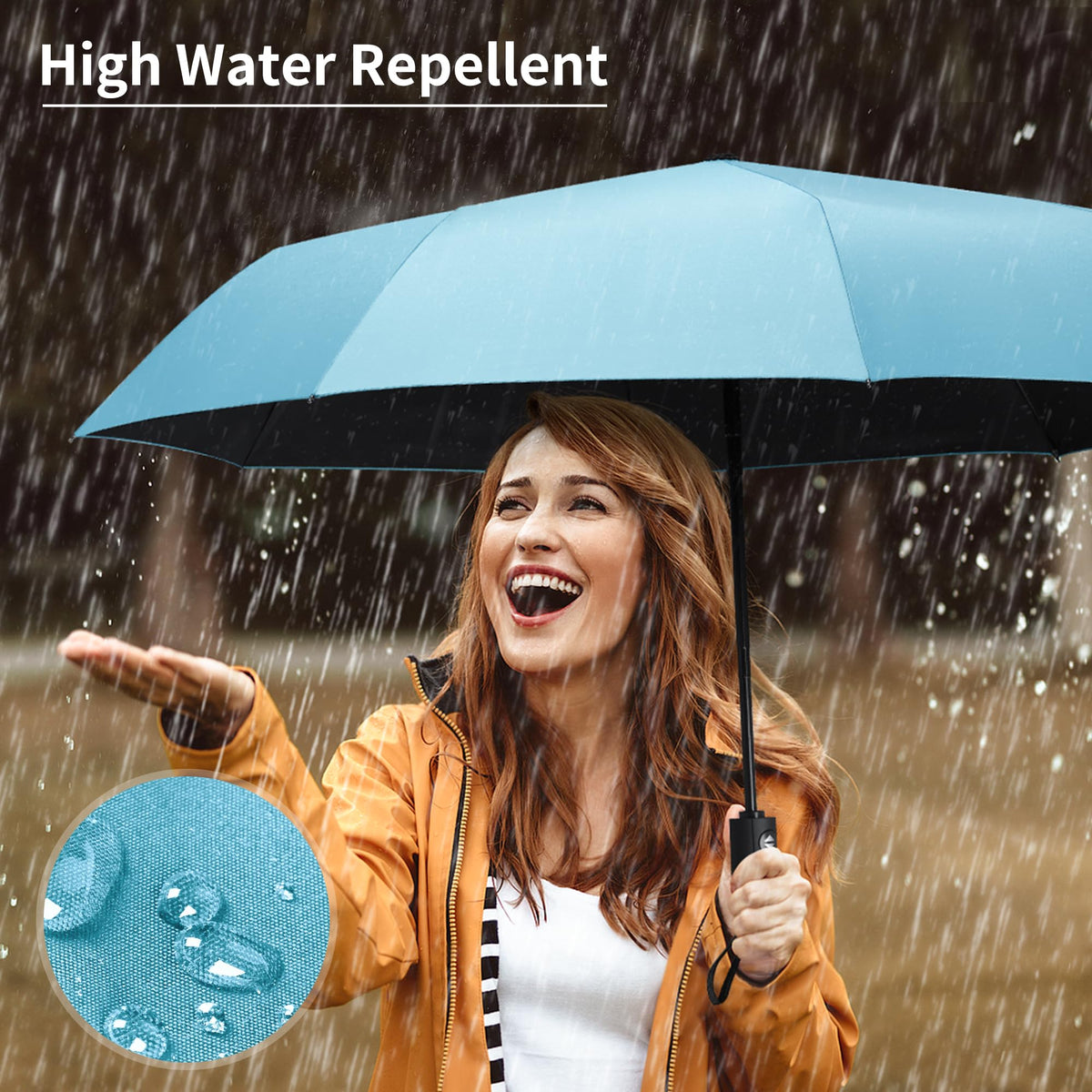 Seniny Windproof Travel Umbrella, Automatic Umbrellas for Rain, Portable & Compact Umbrellas for Backpack, Strong UV for Protection, Folding Small Sun Umbrella for Car, Walking Jansha Store