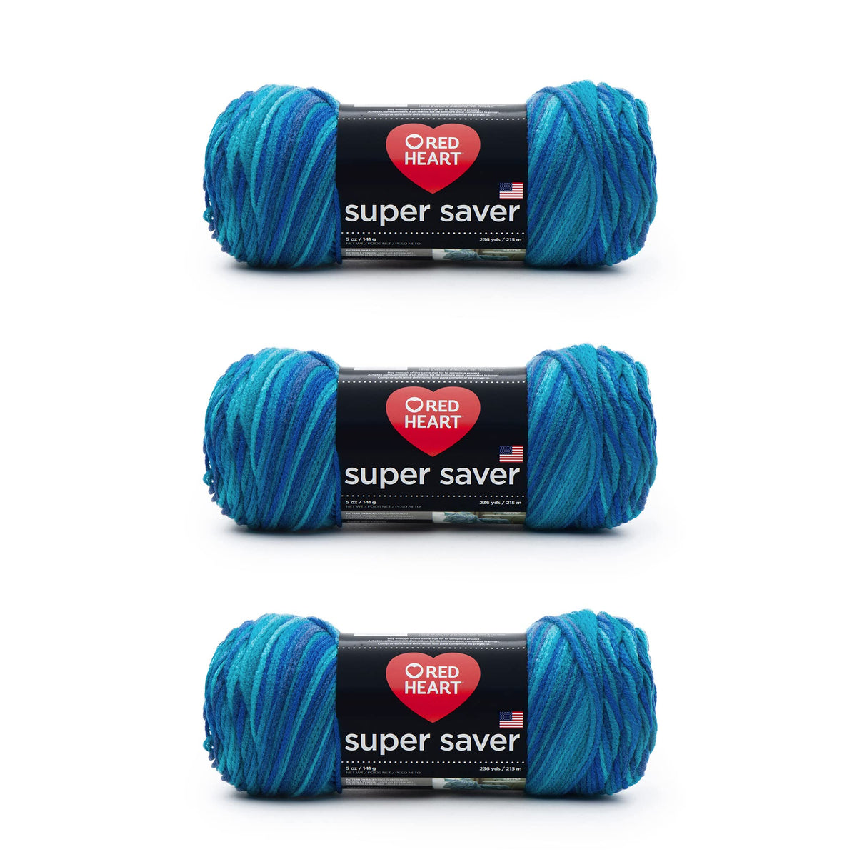Red Heart Super Saver Yarn for Crocheting & Knitting, Medium Thyme, 3-Pack Jansha Store