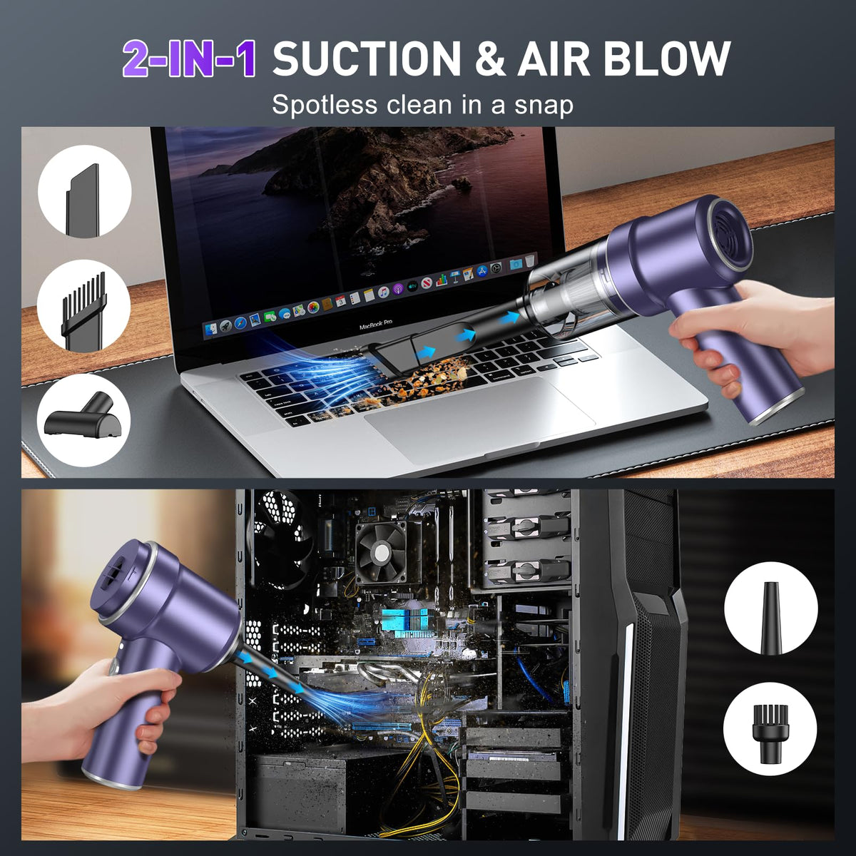 KMM Handheld Car Vacuum Cleaner, Hand Held Vacuum & Air Duster Jansha Store