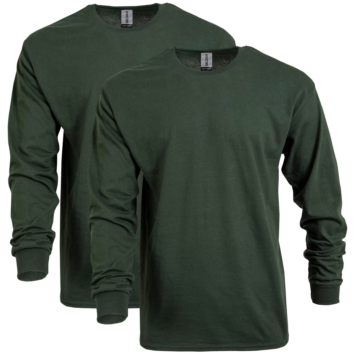 Gildan Adult Heavy Cotton Long Sleeve T-Shirt, Style G5400, 2-Pack Jansha Store