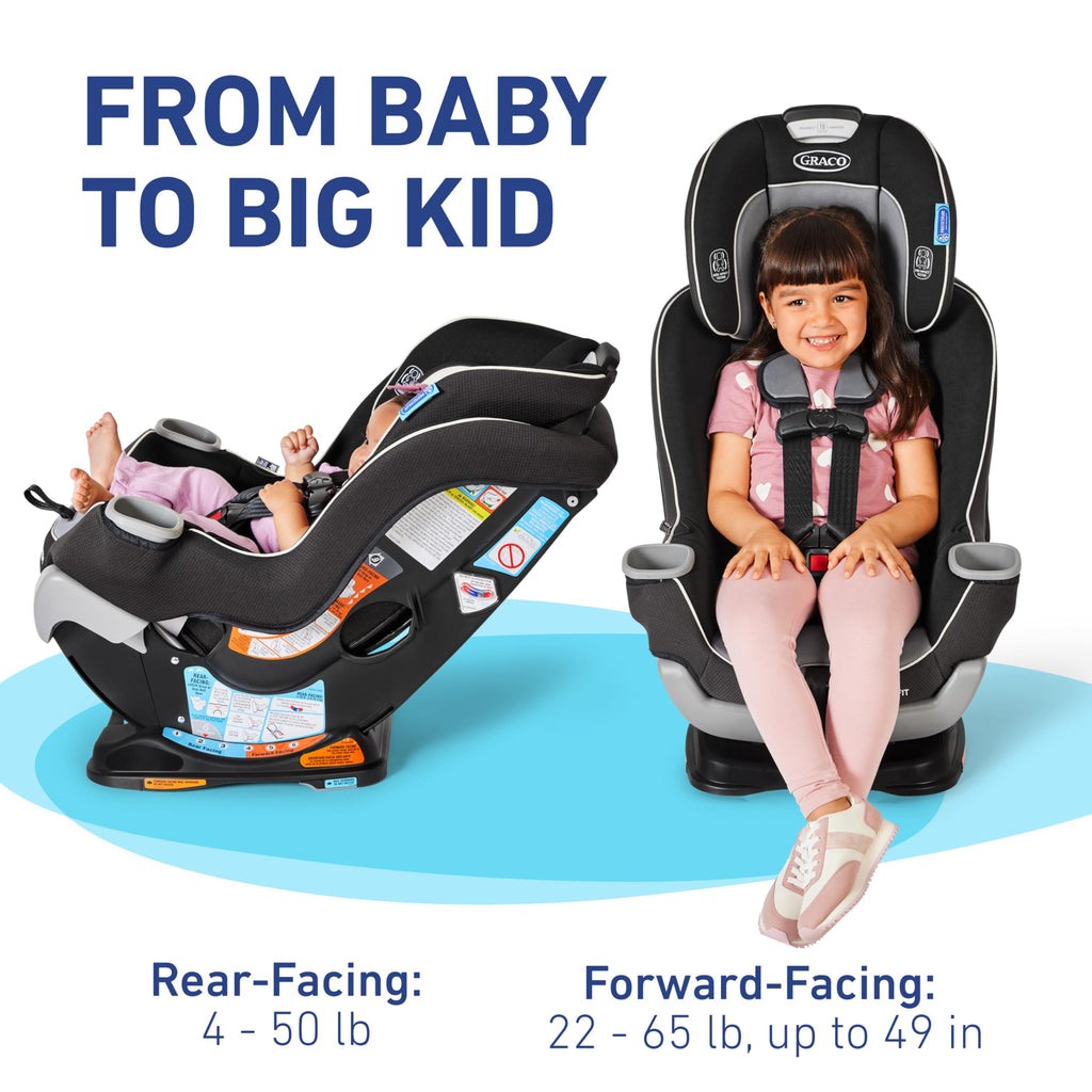 Graco Extend2Fit 2-in-1 Convertible Car Seat, Gotham Jansha Store