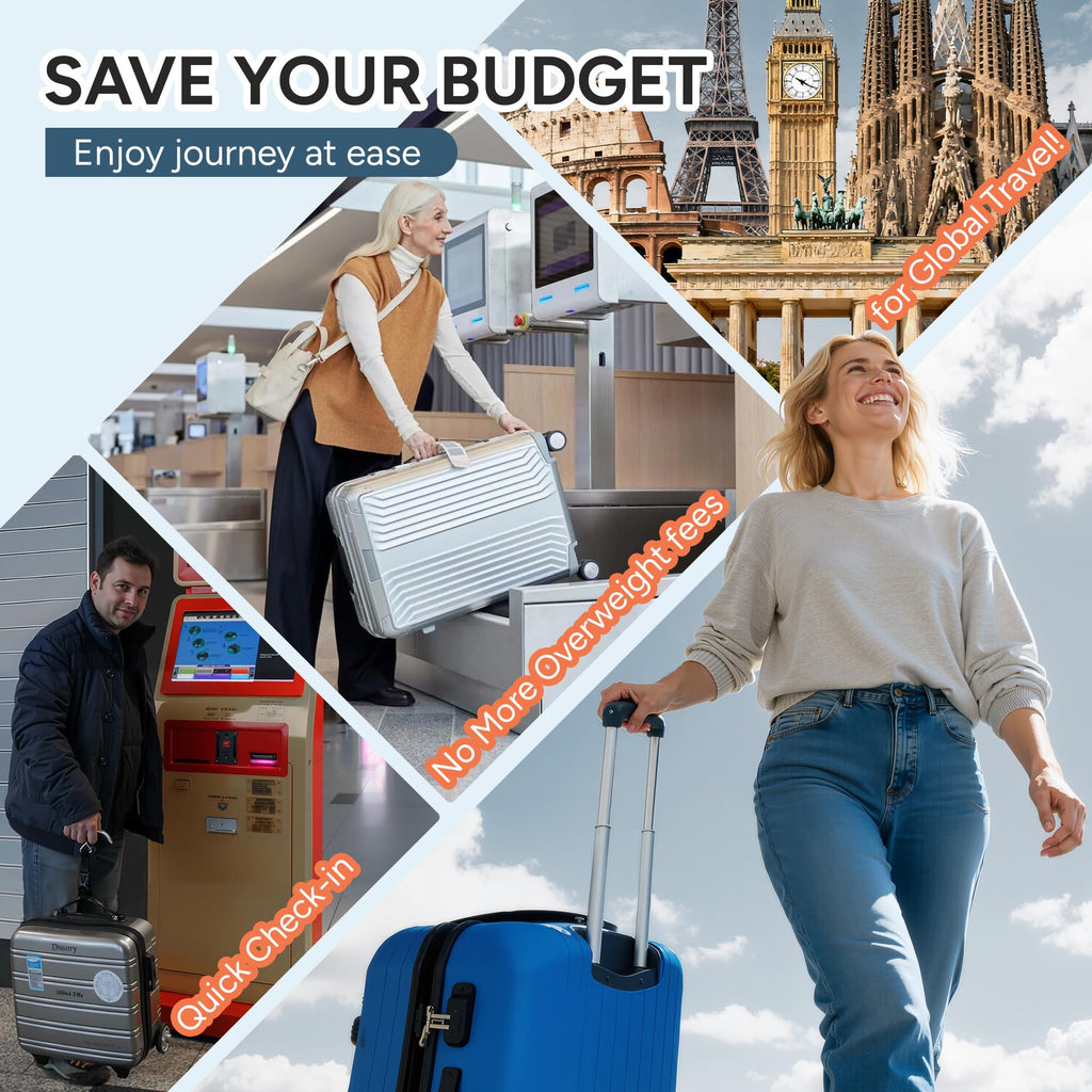 travel inspira Digital Luggage Scale – Portable Hanging Suitcase Weight Scale for Travel, 110 lb Capacity, Backlit LCD Display, Prevents Airport Overweight Fees, Battery Included Jansha Store