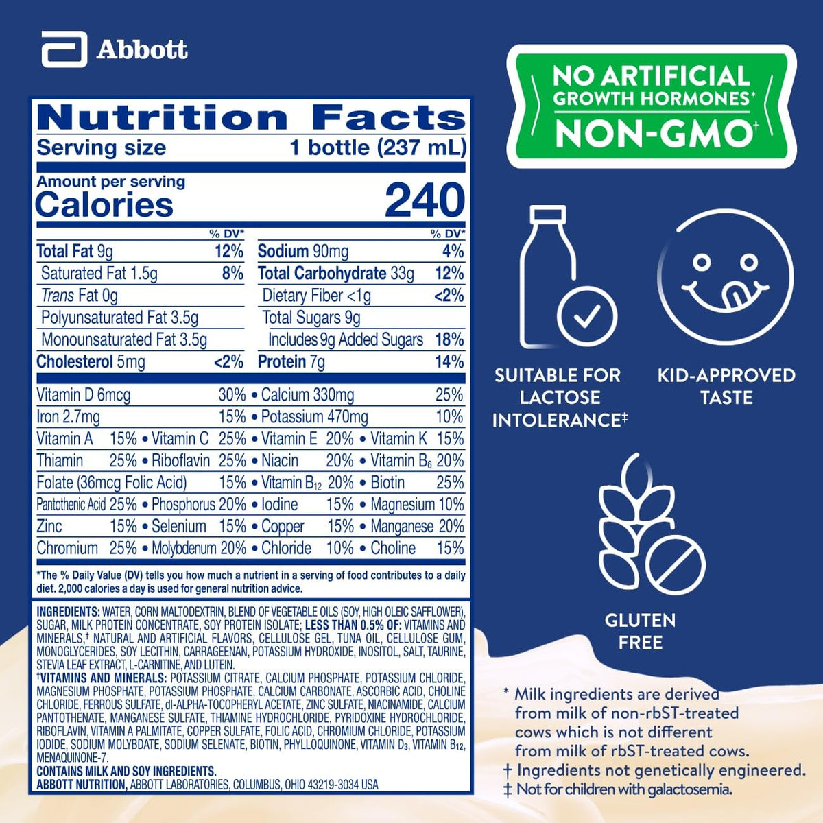 PediaSure Grow & Gain Kids Nutrition Shake, 7g Protein, Strawberry, 24 Pack Jansha Store