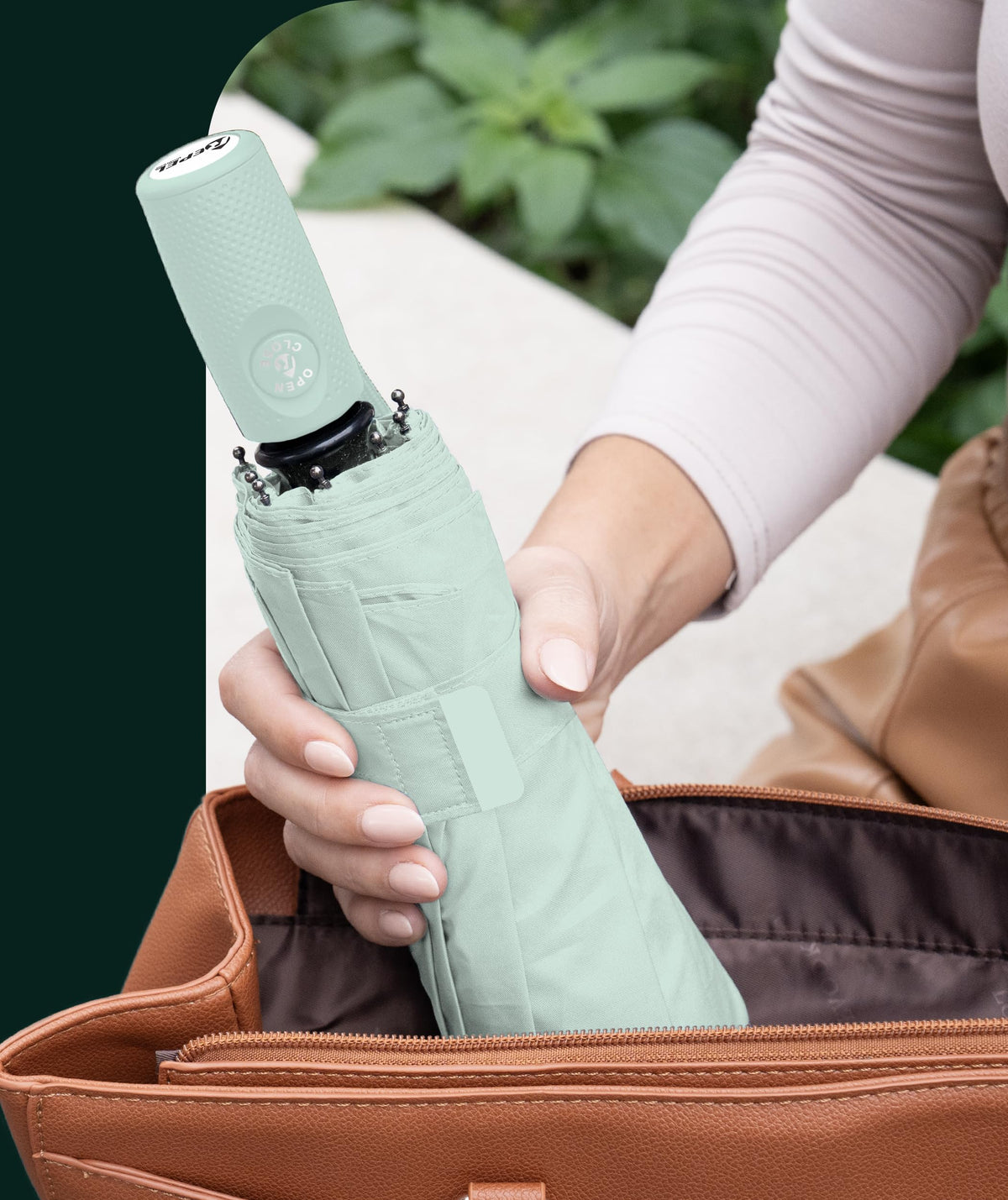 Windproof Travel Umbrella - Compact & Withstands Winds up to 100MPH, Strongest Premium Auto Folding Umbrella for Rain and Sun - Durable, Light & Portable for Women & Men, Fits Backpack & Cars Jansha Store