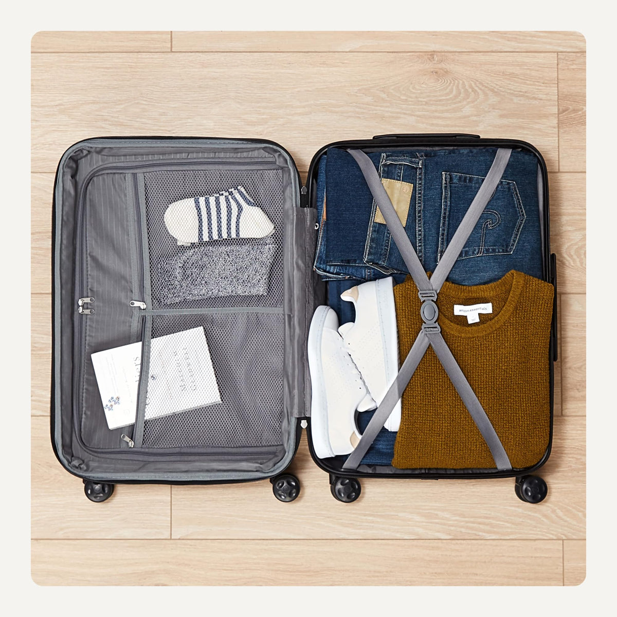 Amazon Basics 3-Piece Hardshell Suitcases Set (21", 26", 30"), Expandable For Up to 25% More Space, With Scratch-Resistant Finish, Four Multi-Directional Wheels, Rose Gold Jansha Store