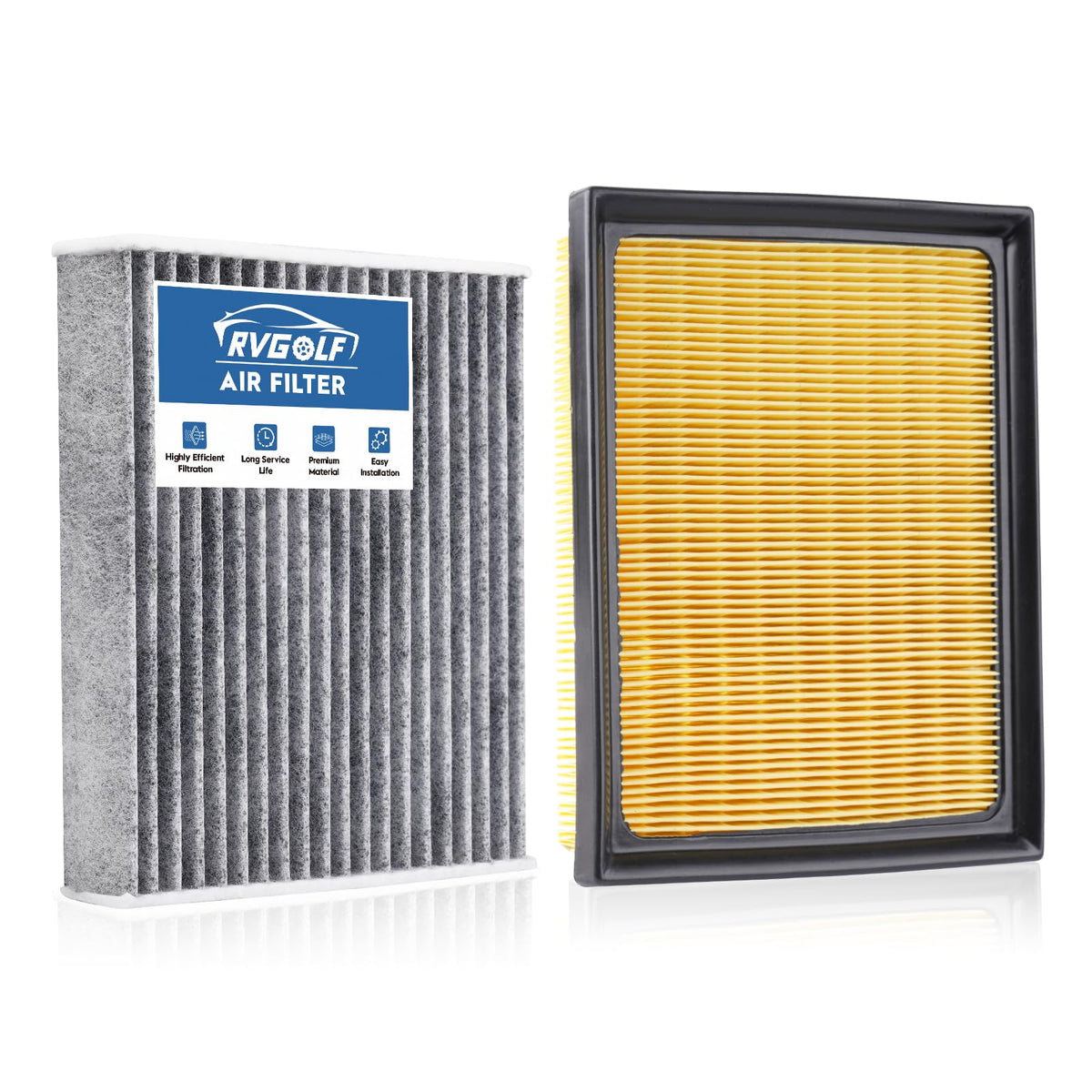 Not for Hybrid, Engine+Cabin Air Filter Fit 2015-2019 Sonata 2.4L (Gas) Jansha Store