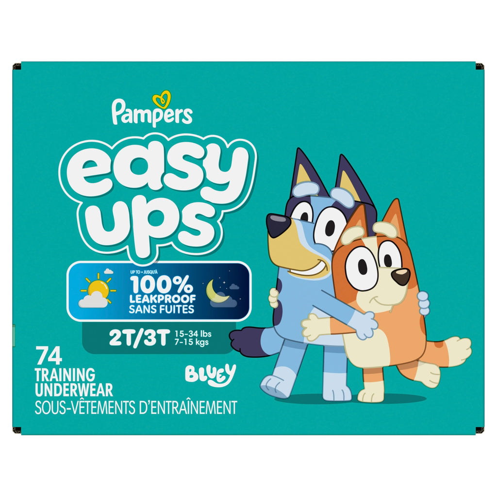 Easy Ups Girls & Boys Potty Training Pants, Size 7 (5T-6T), 84 Count, Bluey Absorbent Pull Up Training Underwear, Up to 100% Leakproof Day and Night, Hypoallergenic Jansha Store