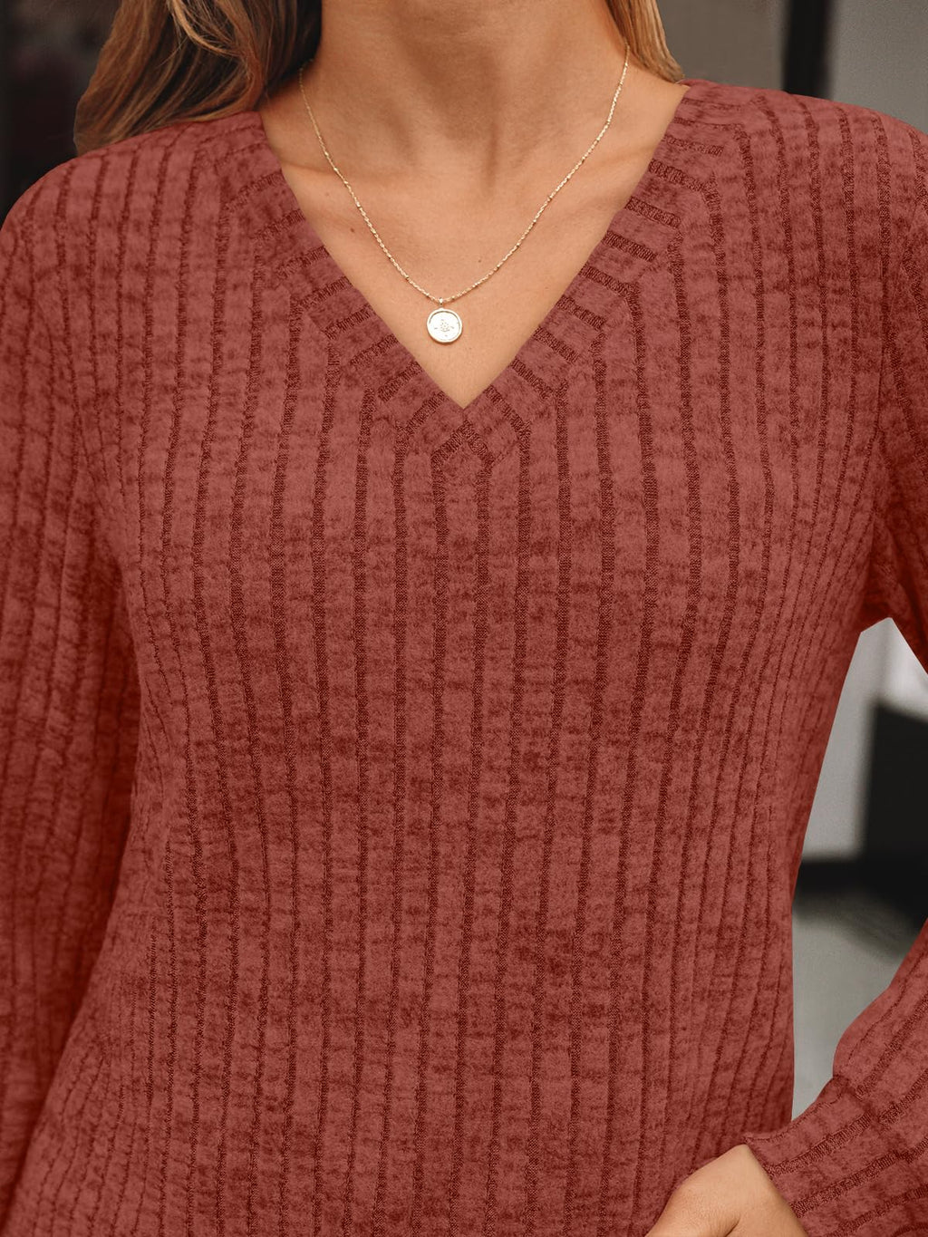 AUTOMET Womens V Neck Long Sleeve Shirts Fall Tops 2026 Lightweight Sweater Jansha Store