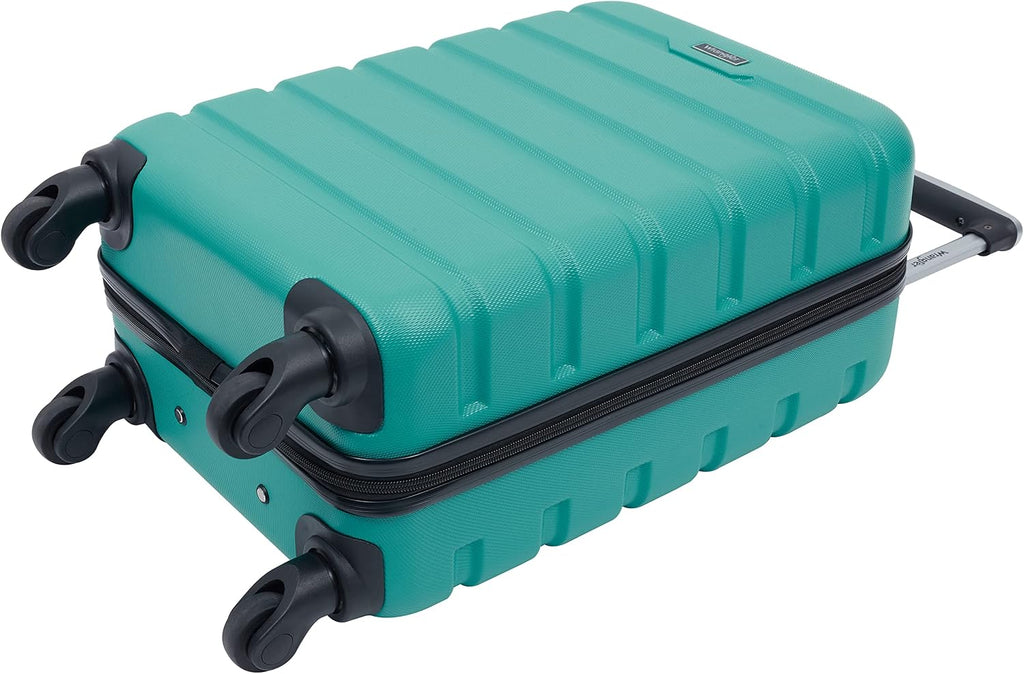 Wrangler 22" Hardside Spinner Carry-On Luggage, Teal Jansha Store