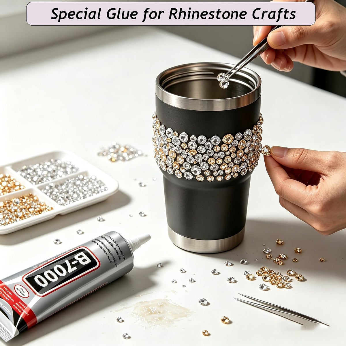 B7000 Jewelry Glue for Making, FITTDYHE 1PCS 50ML/1.69 fl oz Clear Adhesive for Rhinestone, Fabric, Multipurpose Super B-7000 for Phone Repair, Nail Art, Wood, Glass, Charms Jansha Store