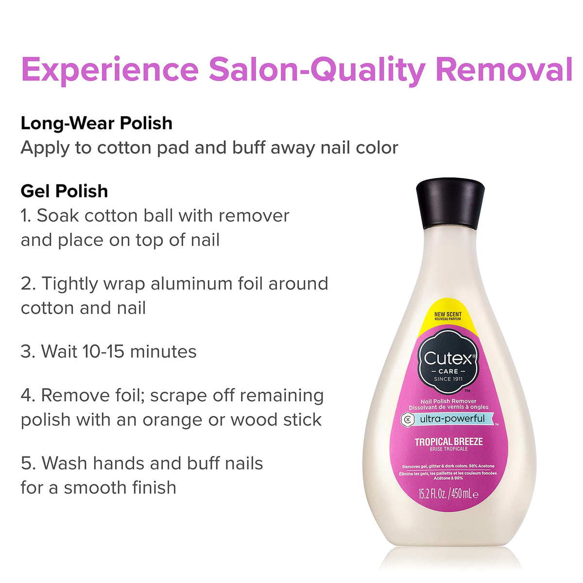 Cutex Nail Polish Remover, Strength Shield, Leaves Nails Looking Healthy, Contains Vitamins E, B5 & Hydrolyzed Silk, 6.76 Fl Oz Jansha Store