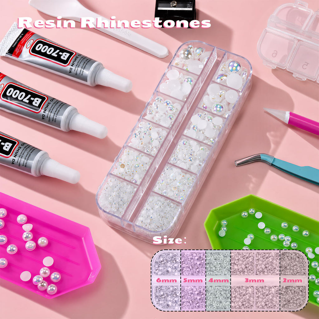 40000 Pcs Resin Jelly Rhinestones for Bedazzling, All-in-One Kit Jansha Store