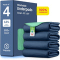 IMPROVIA® Washable Underpads, Heavy Absorbency Reusable Incontinence Pads Jansha Store