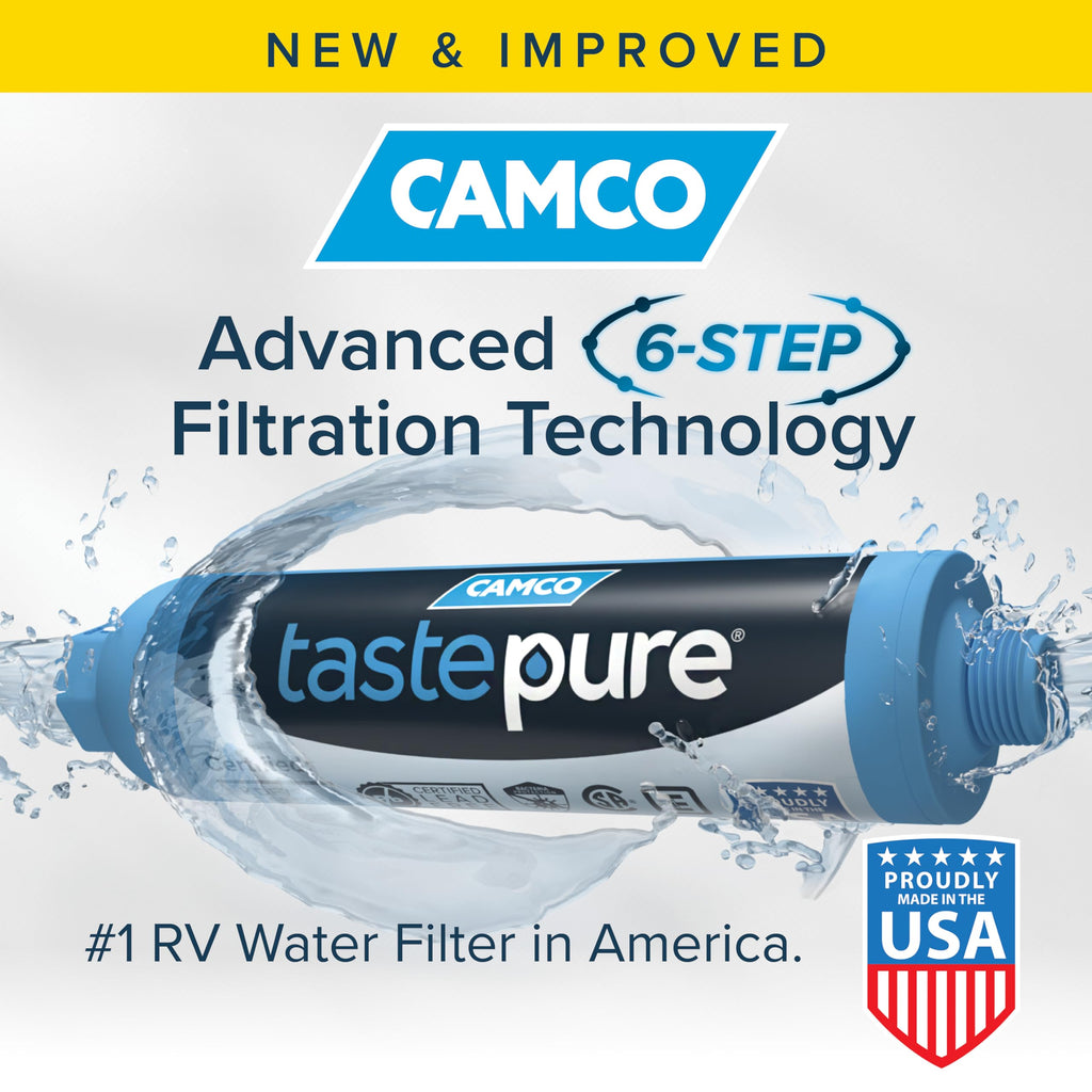 Camco Tastepure RV Water Filter - GAC & KDF Filtration - Made in the USA Jansha Store