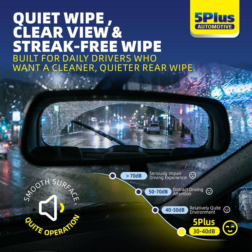 5 PLUS RearQuiet 12 Inch Rear Wiper Blade,OEM Replacement Rear Window Wiper Jansha Store