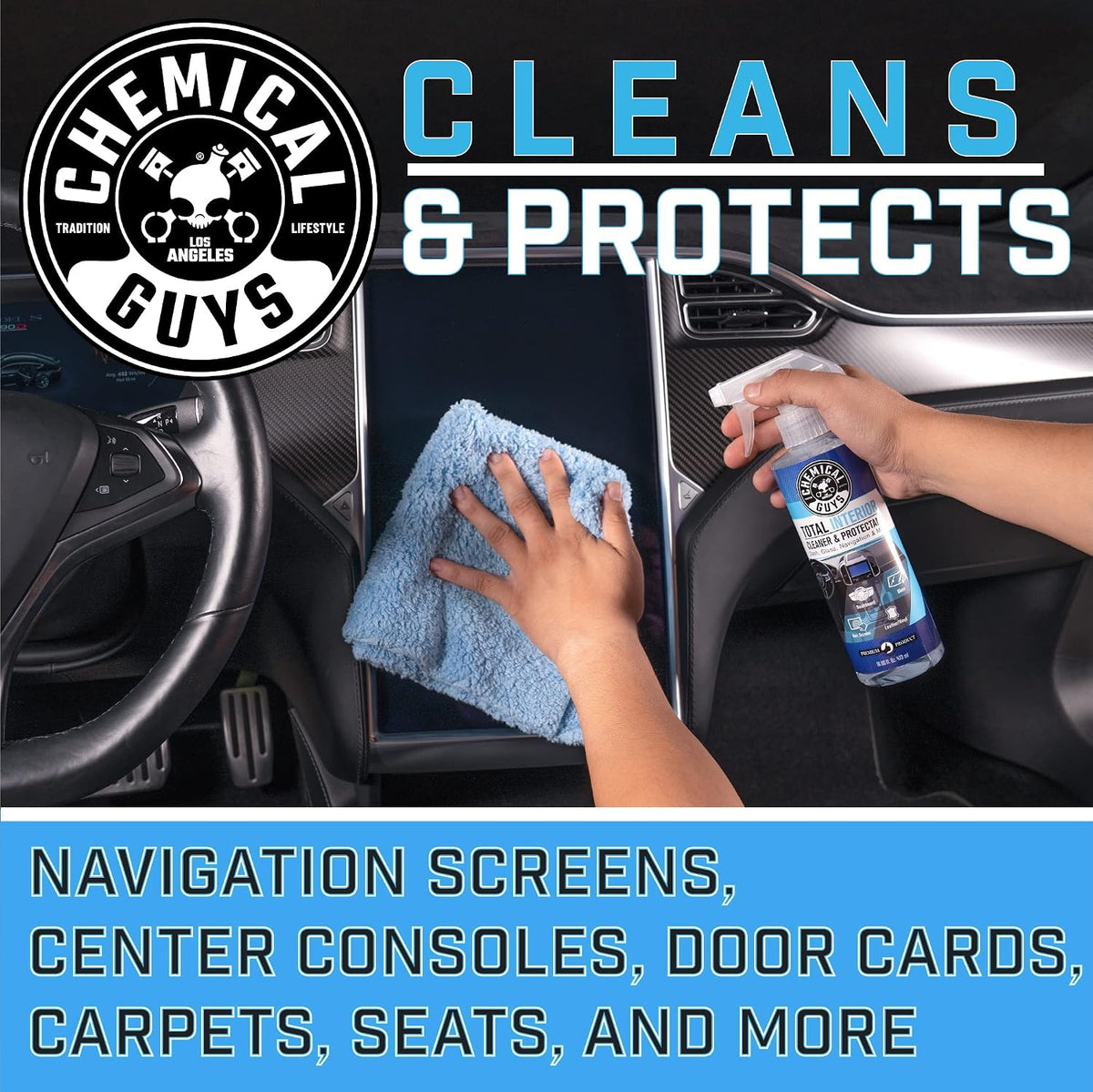 Chemical Guys, Total Interior Cleaner & Protectant, Leather & Vinyl, 16 oz Jansha Store