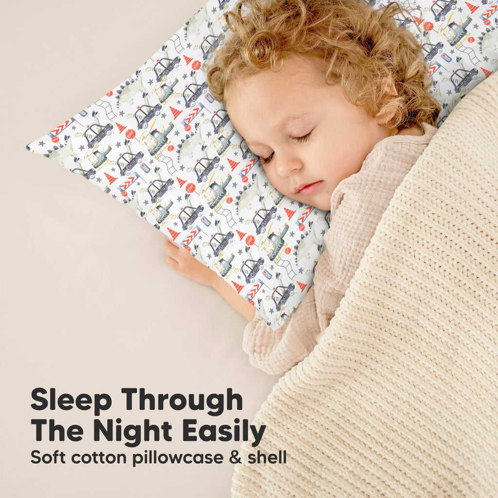 Toddler Pillow with Pillowcase, 13x18 My Little Dreamy Pillow (Flora Vale) Jansha Store
