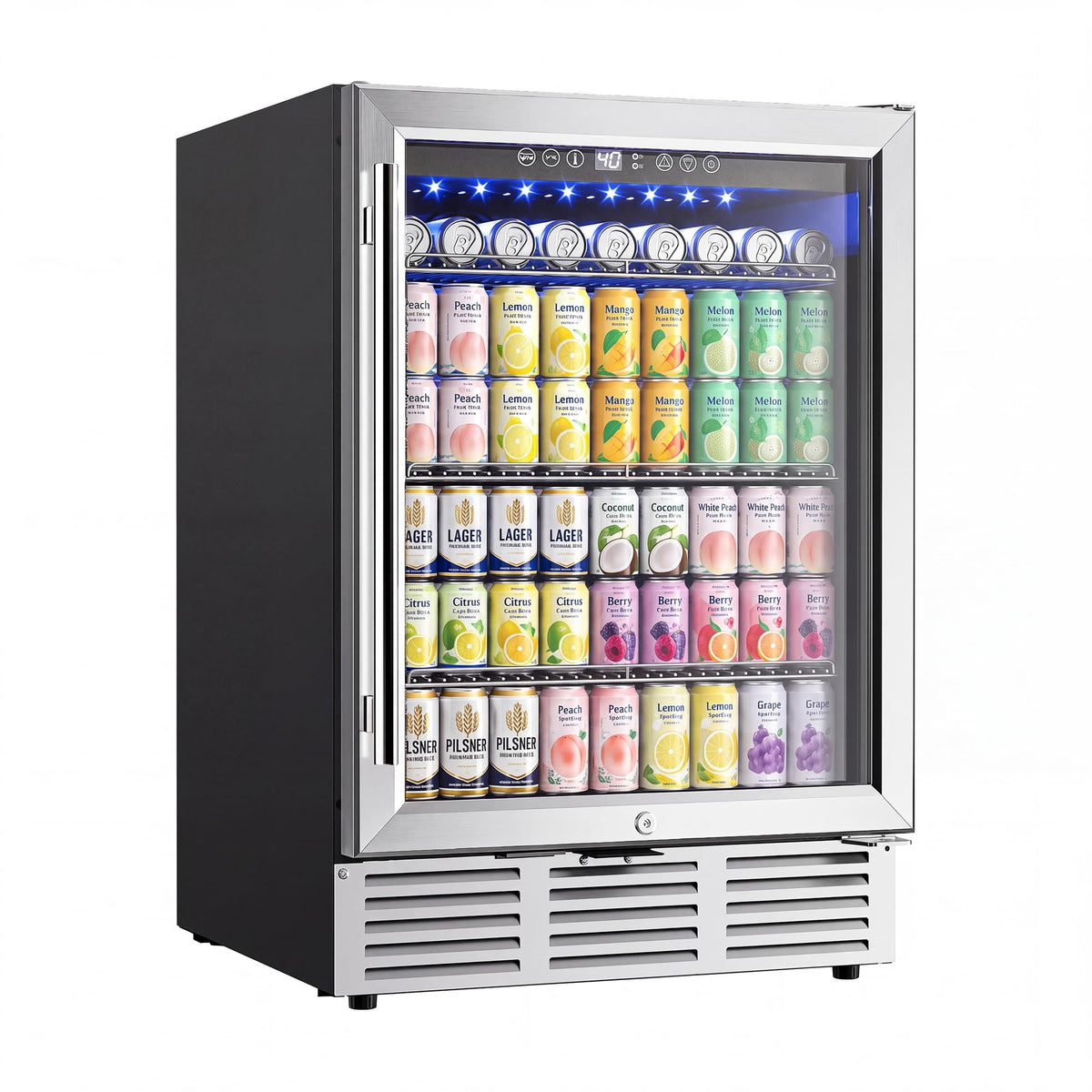 EUHOMY 24 Can Mini Fridge, 18L Beverage Refrigerator with Quiet Compressor Jansha Store