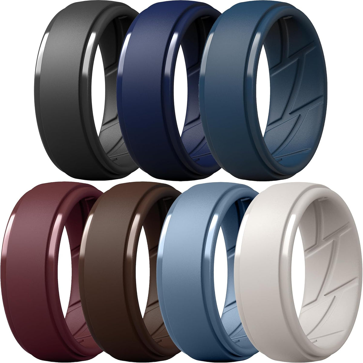 ThunderFit Men's Silicone Rings, Breathable Rubber Bands, 10mm Wide Jansha Store