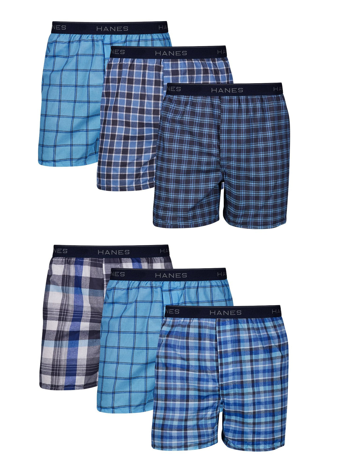Hanes Men's Underwear Boxers Pack, Cool & Breathable Cotton Underwear, Moisture-Wicking Boxers for Men Jansha Store