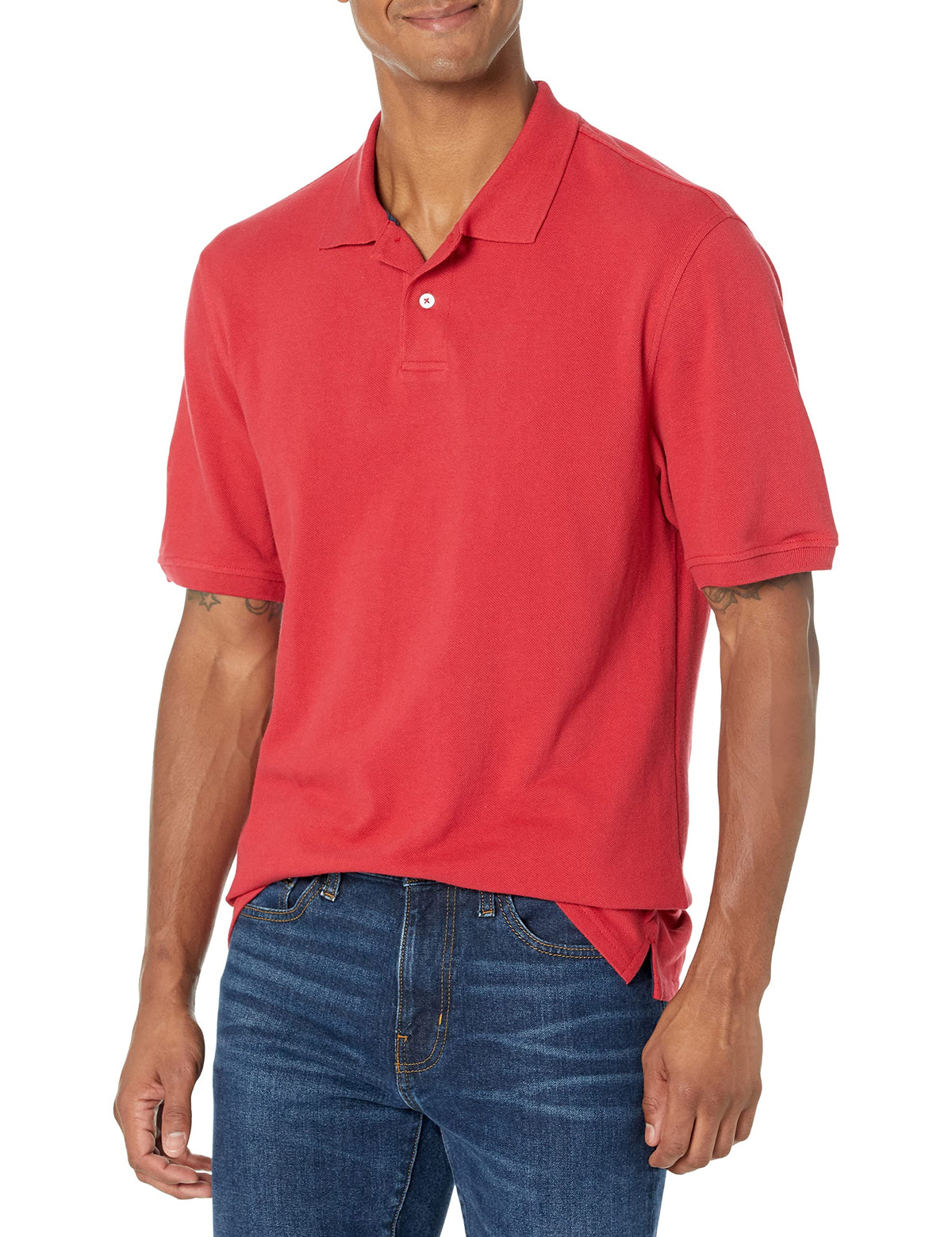 Amazon Essentials Men's Regular-Fit Cotton Pique Polo Shirt Jansha Store