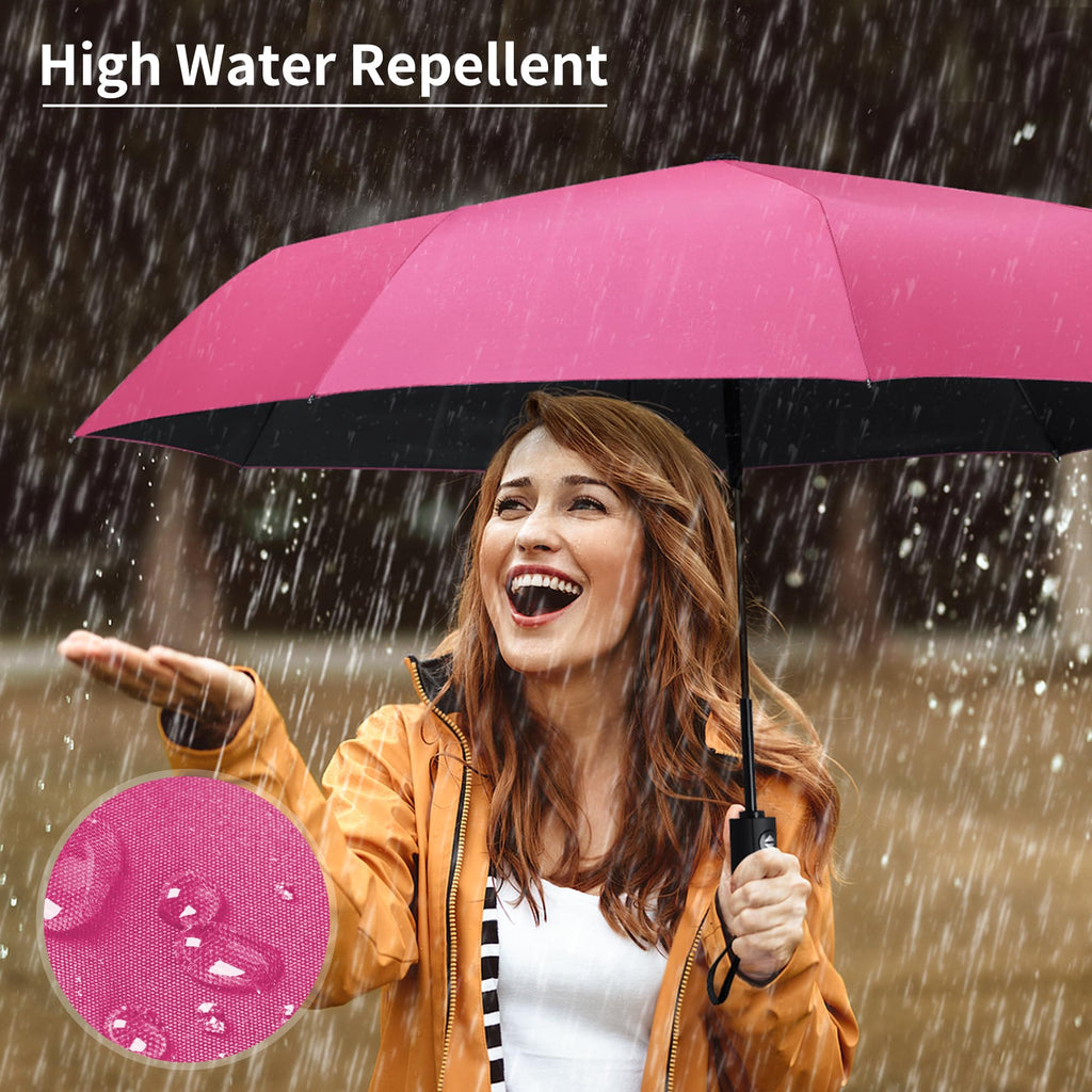 Seniny Windproof Travel Umbrella, Automatic Umbrellas for Rain, Portable & Compact Umbrellas for Backpack, Strong UV for Protection, Folding Small Sun Umbrella for Car, Walking Jansha Store