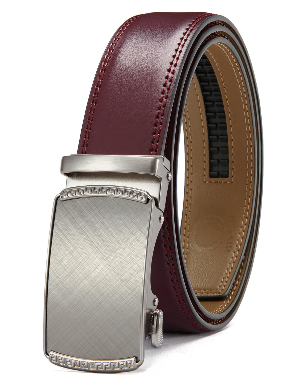 CHAOREN Men's Leather Ratchet Belt - Customizable Fit (35mm) Jansha Store